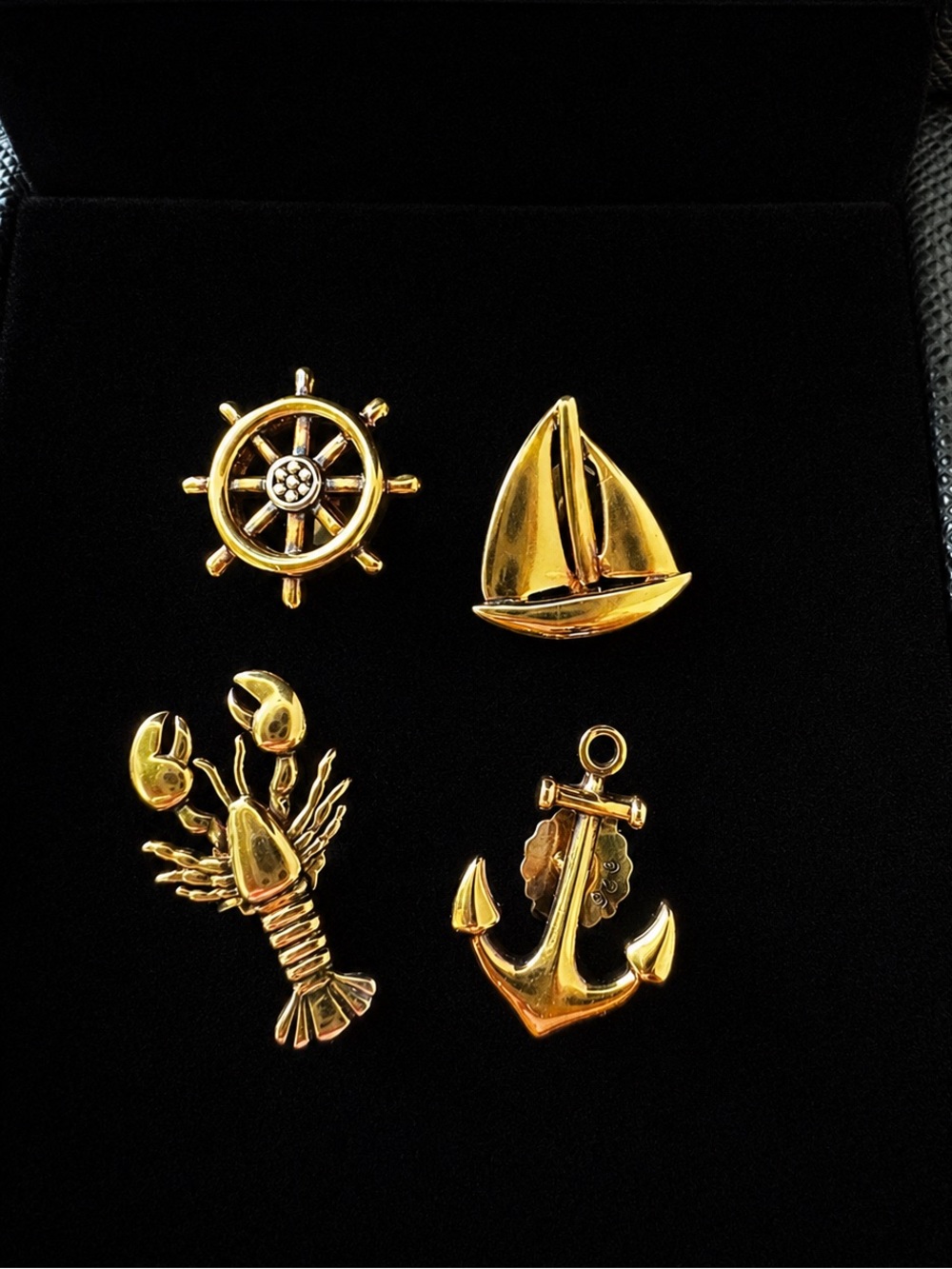 J. Crew Gold Nautical Mix and Match Earrings